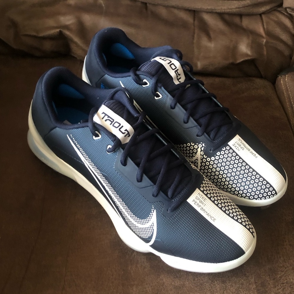 NIB Nike Force Zoom Trout 7 Pro men’s shoes white navy blue size 15
